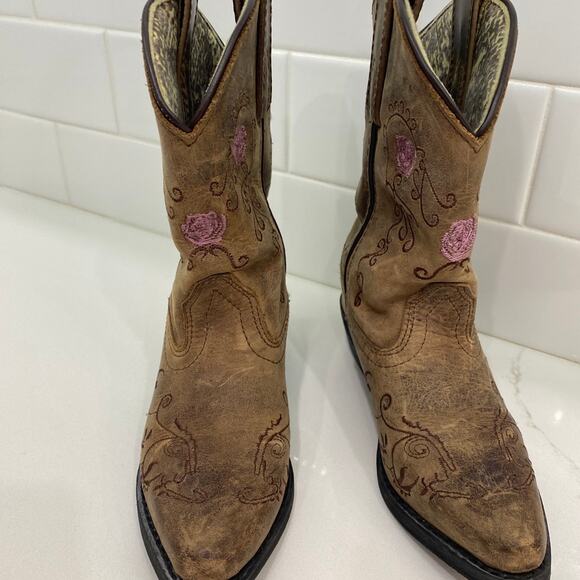 Western girl boots size 10 leather - Picture 2 of 6